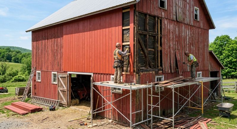 Barn Siding Replacement in Carroll County, NH