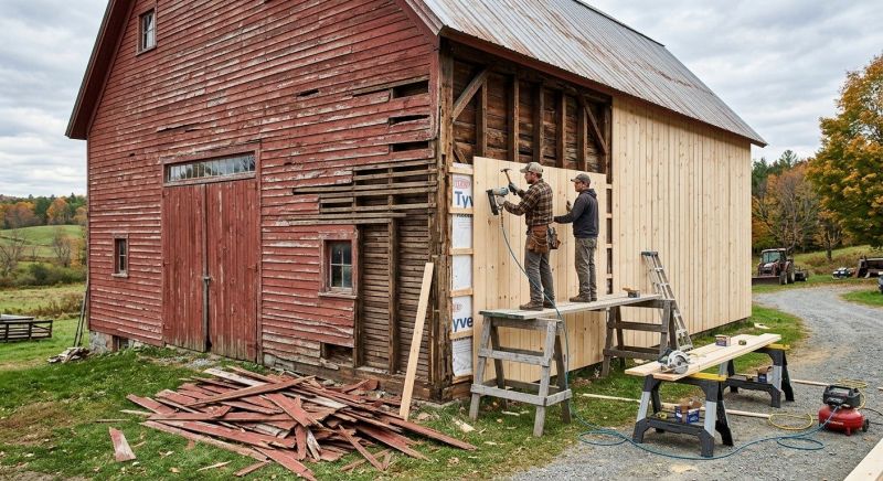 Barn Siding Replacement in Moultonborough, NH
