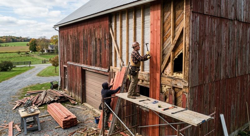 Barn Siding Replacement in Ossipee, NH