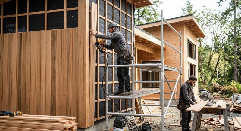 Cedar Cladding Installation in Moultonborough, NH