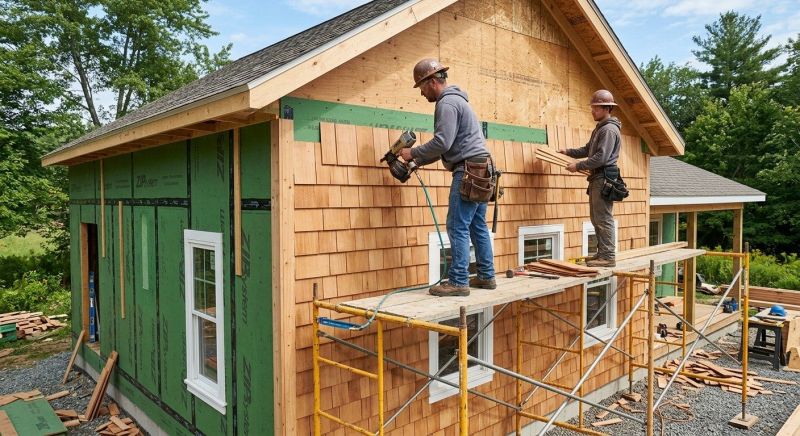 Cedar Siding Installation in Acton, ME
