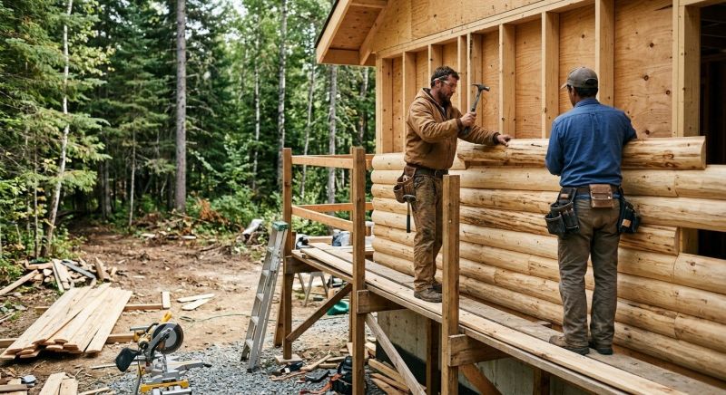 Log Siding Installation in Acton, ME