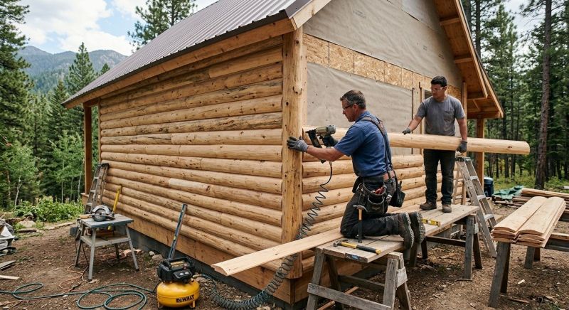Log Siding Installation in Belmont, NH