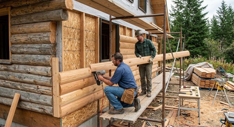 Log Siding Installation in Tilton, NH