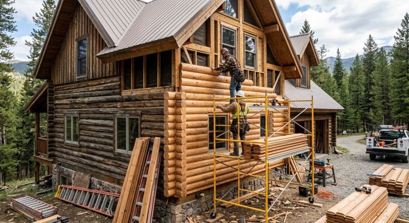Log Siding Replacement in Moultonborough, NH