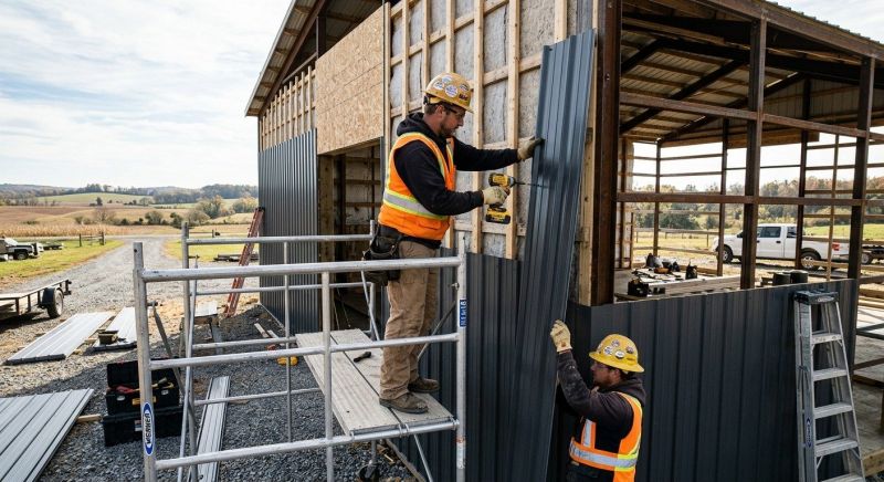 Metal Barn Siding Installation in Moultonborough, NH