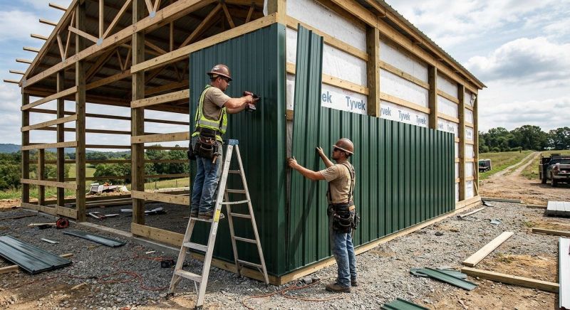 Pole Barn Siding Installation in Moultonborough, NH