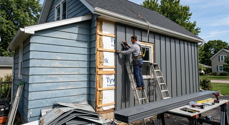 Sheet Metal Siding Replacement in Moultonborough, NH