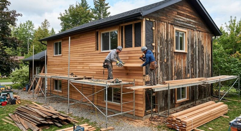 Wood Cladding Installation in Alton Bay, NH