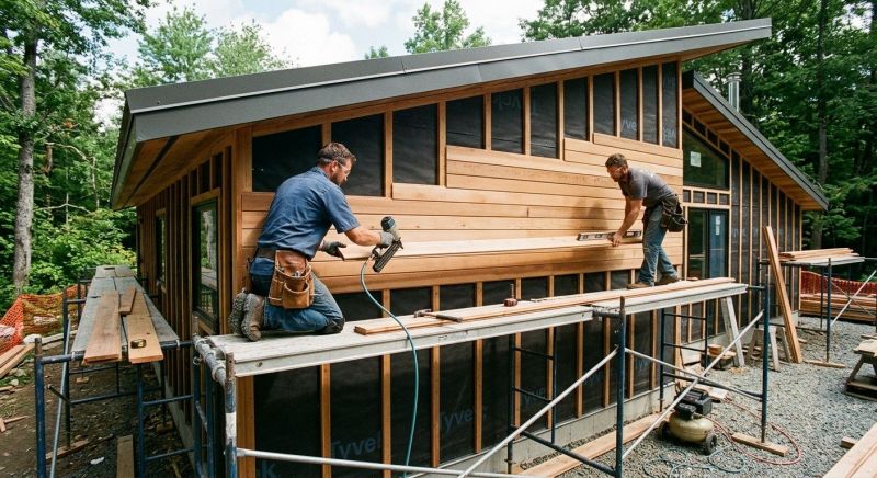 Wood Cladding Installation in Canterbury, NH