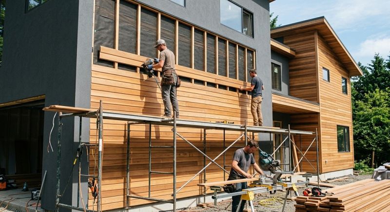 Wood Cladding Installation in East Wakefield, NH